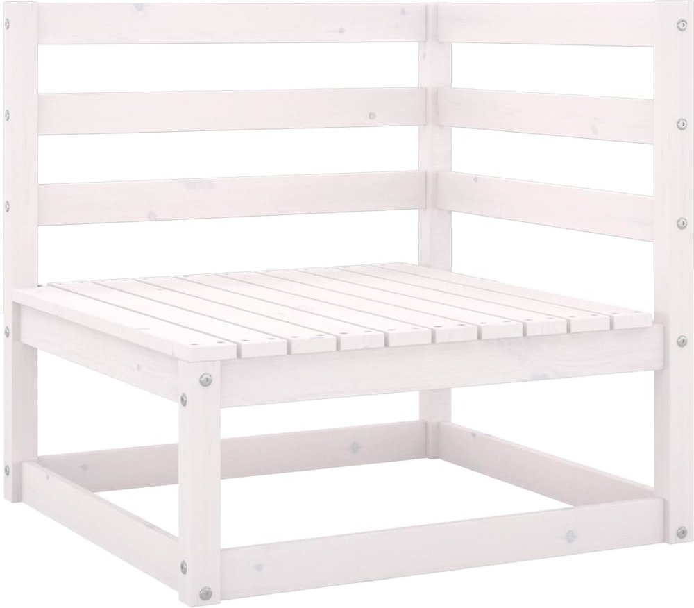 Obývací obchod Záhradná rohová pohovka biela masívna borovica