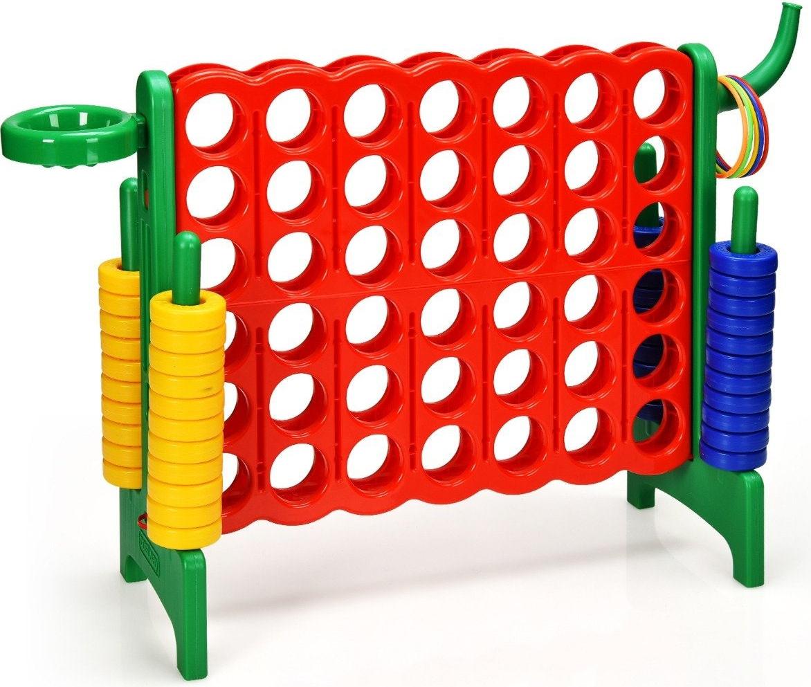 Northio Großes 4-Gewinnt Jumbo 4-Gewinnt Set 84 x 33 x 79 cm Rot + Grün