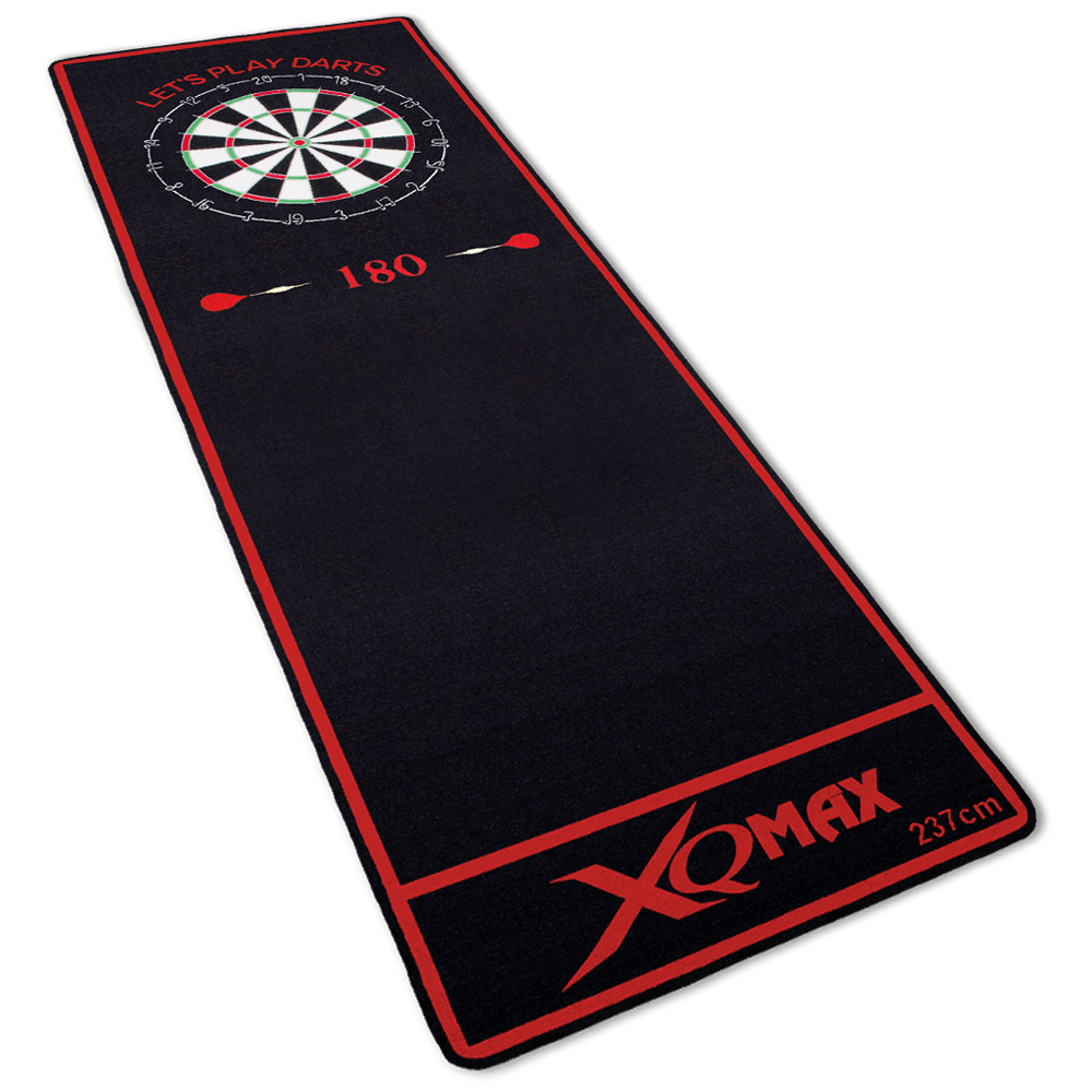 Dart-Teppich mit offiziellem Spielabstand Spielteppich 79cm x 237cm in Schwarz 