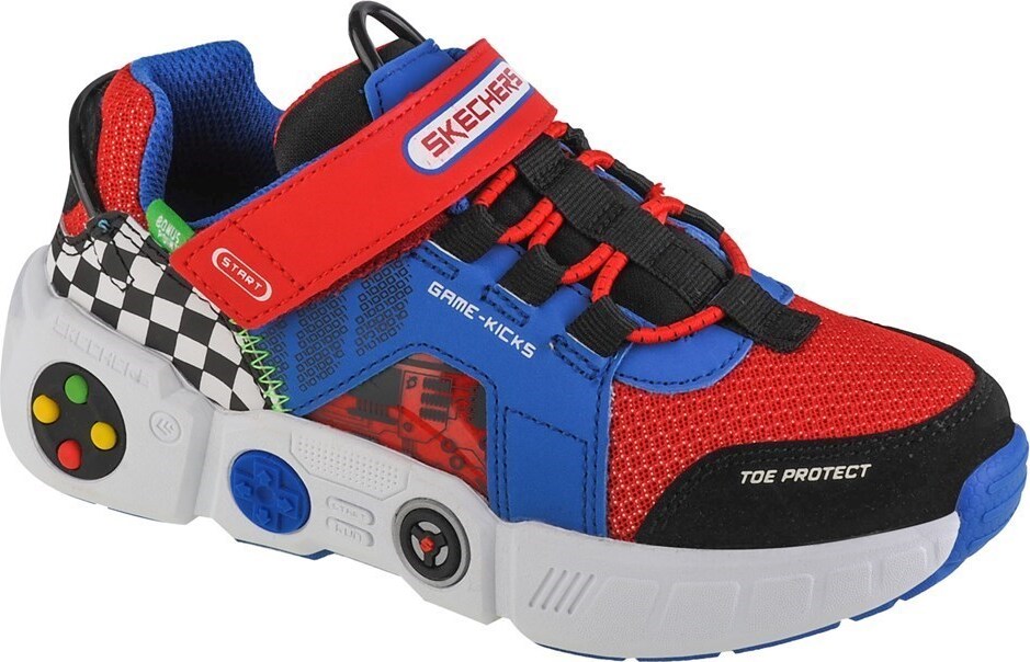 Skechers Game Kicks: Gametronix K Synthetic Mesh Slip On Trainers Black Multi - 11.5 Spojené kráľovstvo - 29 EU - 12.5 US / Black Multi