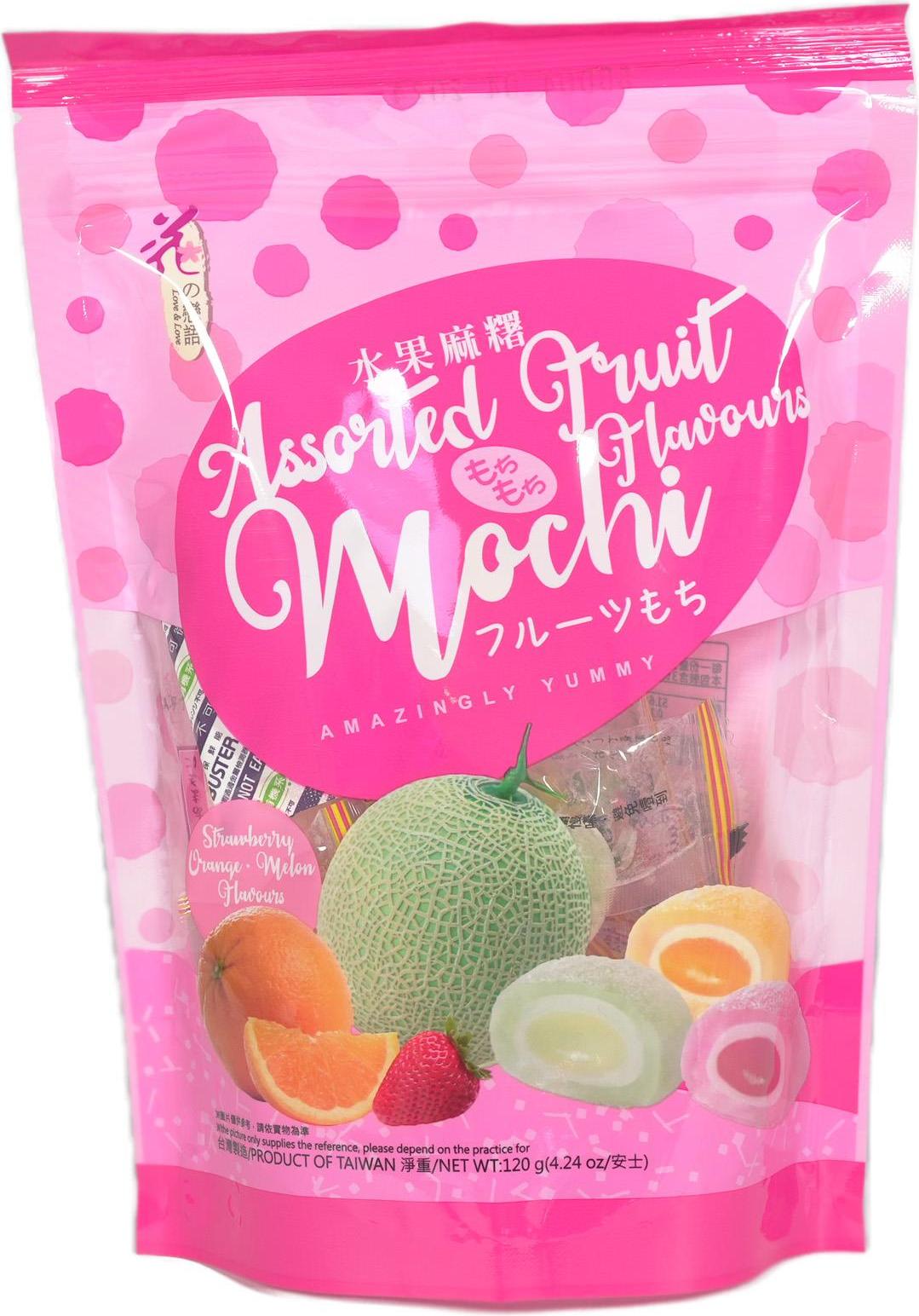 [ 120g ] Love & Love Mochi Früchtemix / Verschiedene Fruchtmochi / Erdbeer-, Orangen und Hami-Melonengeschmack 9720