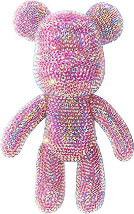 RealG RC-K-257 Diamantmalerei 5D, Figur, 51 cm, rosa Bär