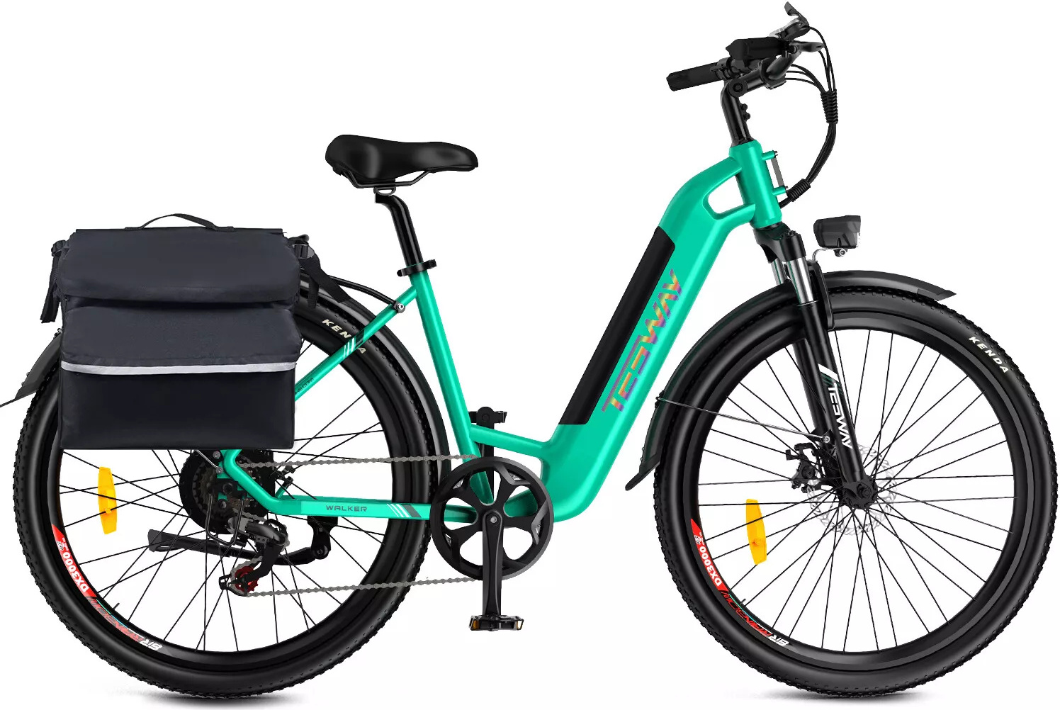 27.5 palcový trekingový pedelec 7 rýchlostný motor zadného kolesa 48V e-bike elektrický bicykel pre mužov dámsky motor zadného kolesa trekkingový bicykel elektrický bicykel e-bike dámy biely