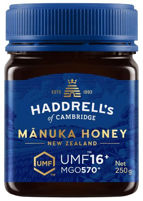 Haddrell’s of Cambridge MANUKA-HONIG MGO 570+ UMF 16+ 250 g – HADDRELL'S OF CAMBRIDGE