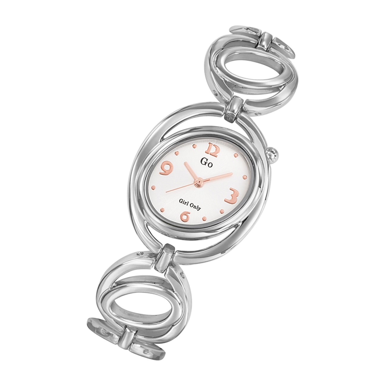 Girl Only náramkové hodinky strieborné z nerezovej ocele 694818 GO dámske analógové quartzové hodinky UGO694818