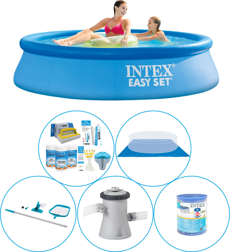 Intex Easy Set Round 244x61 cm - 6 kusov - Kombinovaný bazén