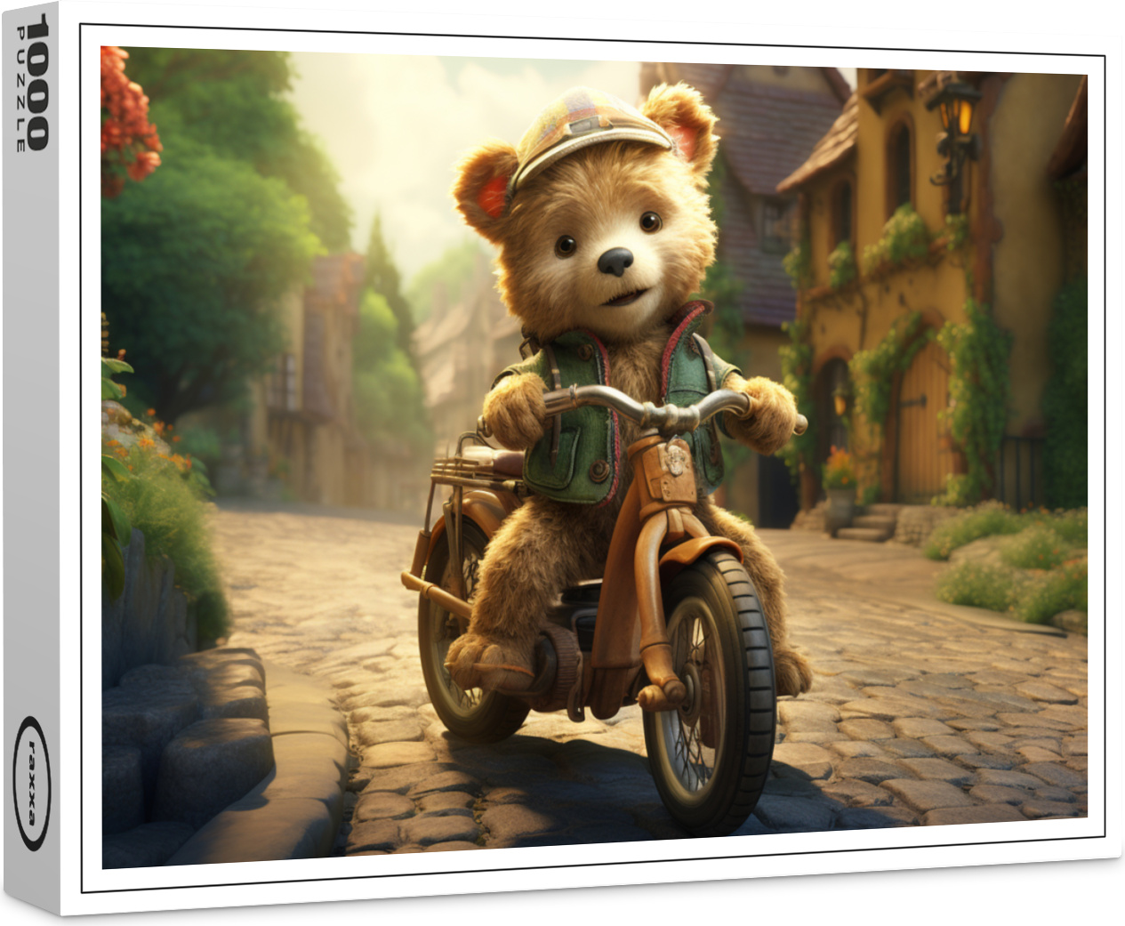 raxxa Premium-Puzzle "Teddy erkundet das Dorf", 1000 Teile 1-14270-6602-266