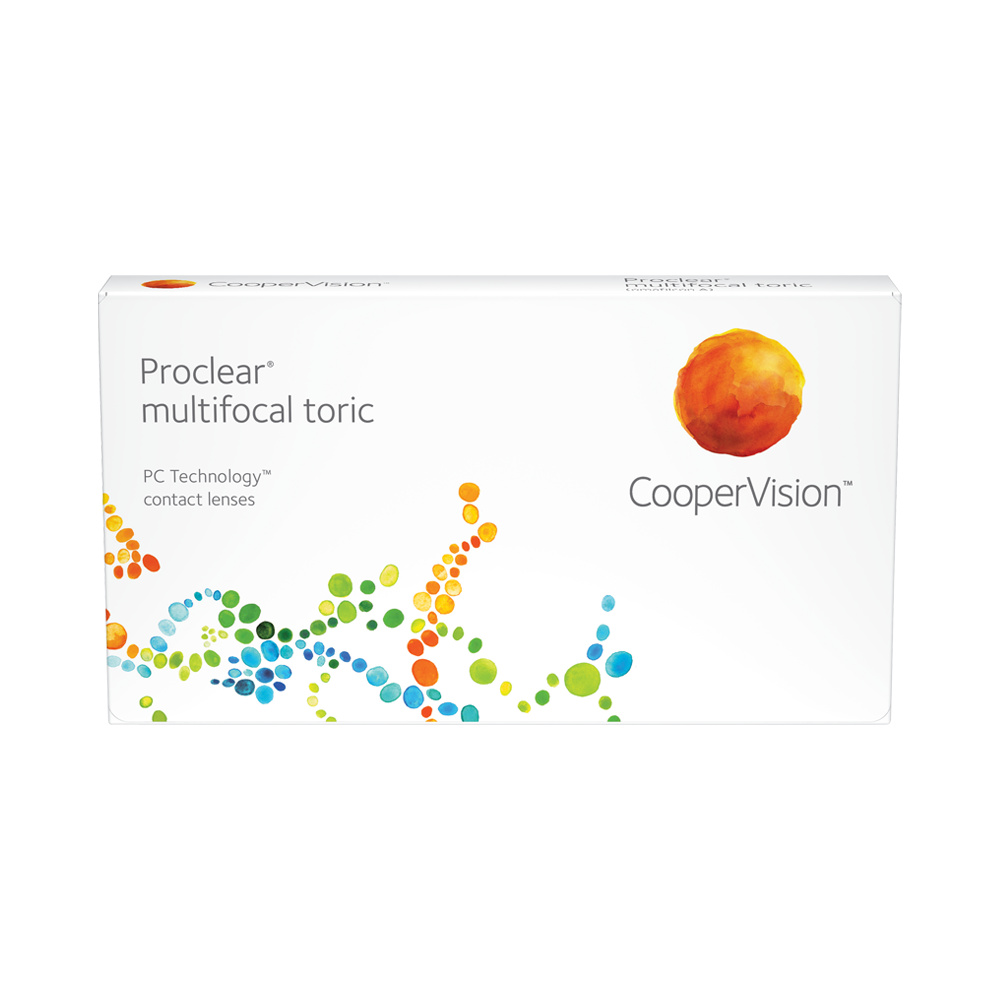 Cooper Vision Proclear multifocal toric - 6 monthly lenses - Sph: -3.5, Cyl: -0.75, Ax: 5, Add: +2.50, Dom: n, BC: 8.8, D: 14.4