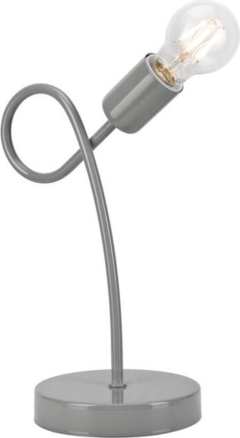 Bioledex schwungvolle Tischleuchte E27 grau Metall Z110-366