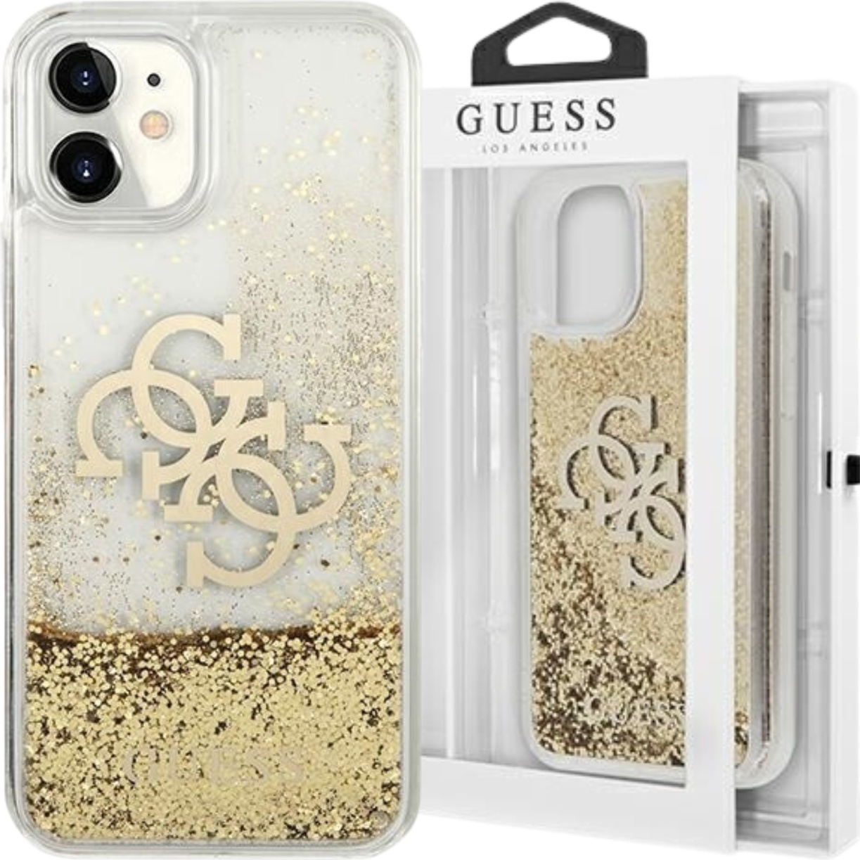 Guess iPhone 11 gold 4G Big Liquid Glitter