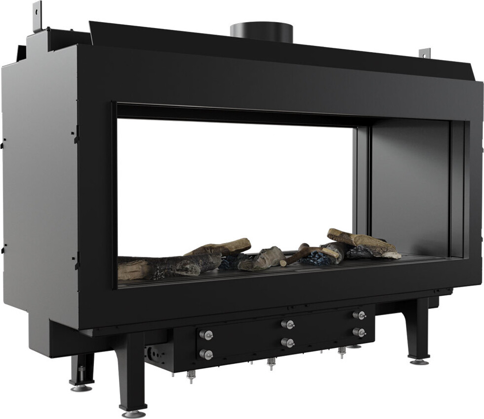 Plynový krb LEO 100 Rozdeľovač miestností na zemný plyn ∅ 100/150 9 kW