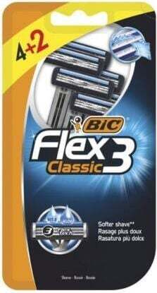 Holiaci strojček Bic Flex 3 čepele 4 2 kusy