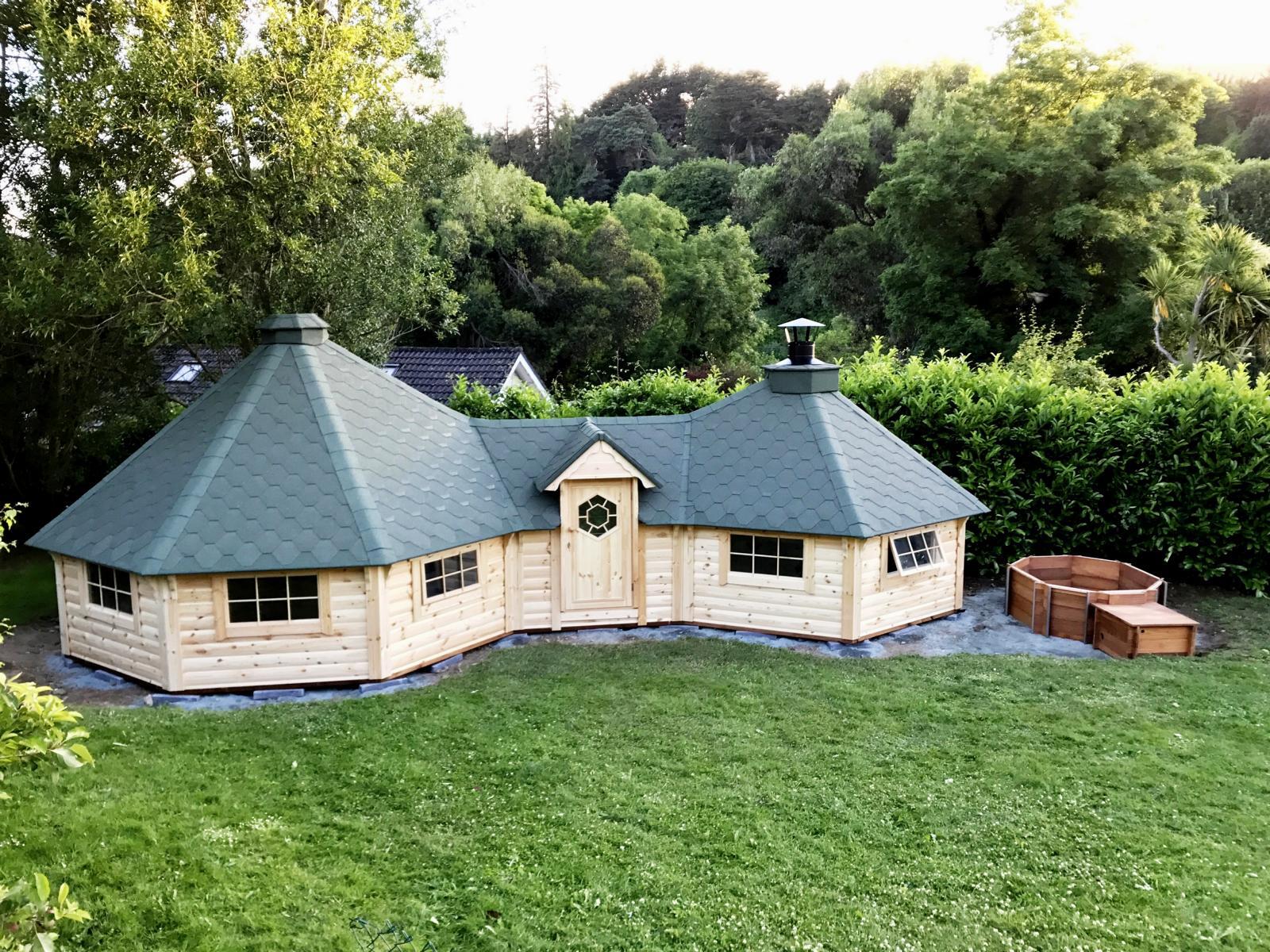 Hütte Haus Doppel Grillkota Gartenlaube Camping Häuser Berghütte Hütten