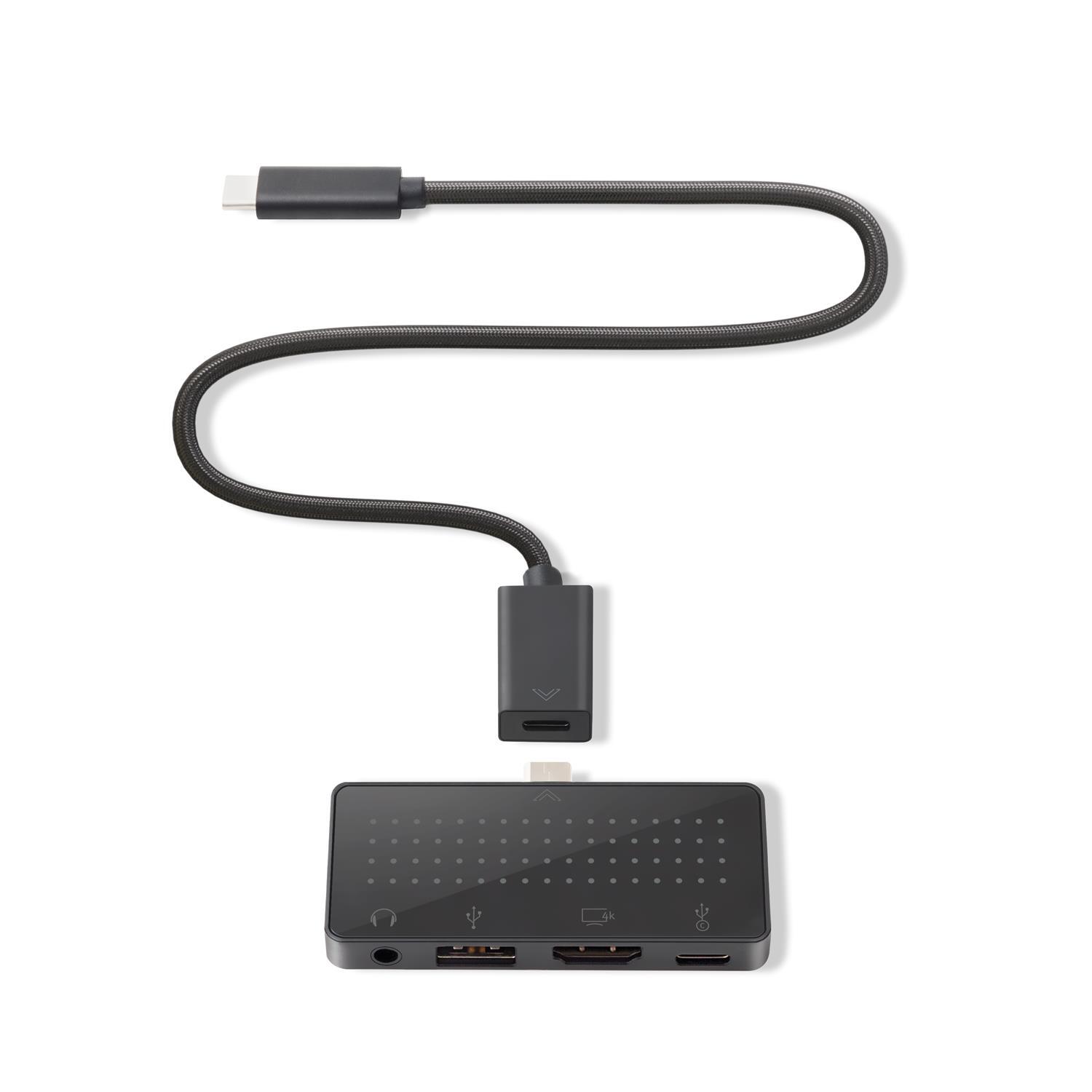 Twelve South StayGo mini - USB 2.0 Type-C - Schwarz - 3.5mm - HDMI - USB 2.0 - USB - 32 mm - 72 mm