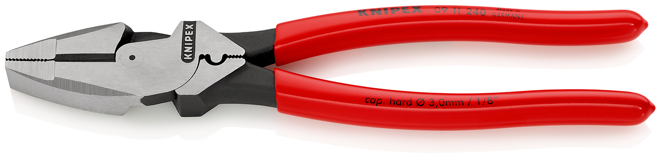 Knipex 09 11 240 SB Kabelzange "Lineman's Pliers 0911240SB
