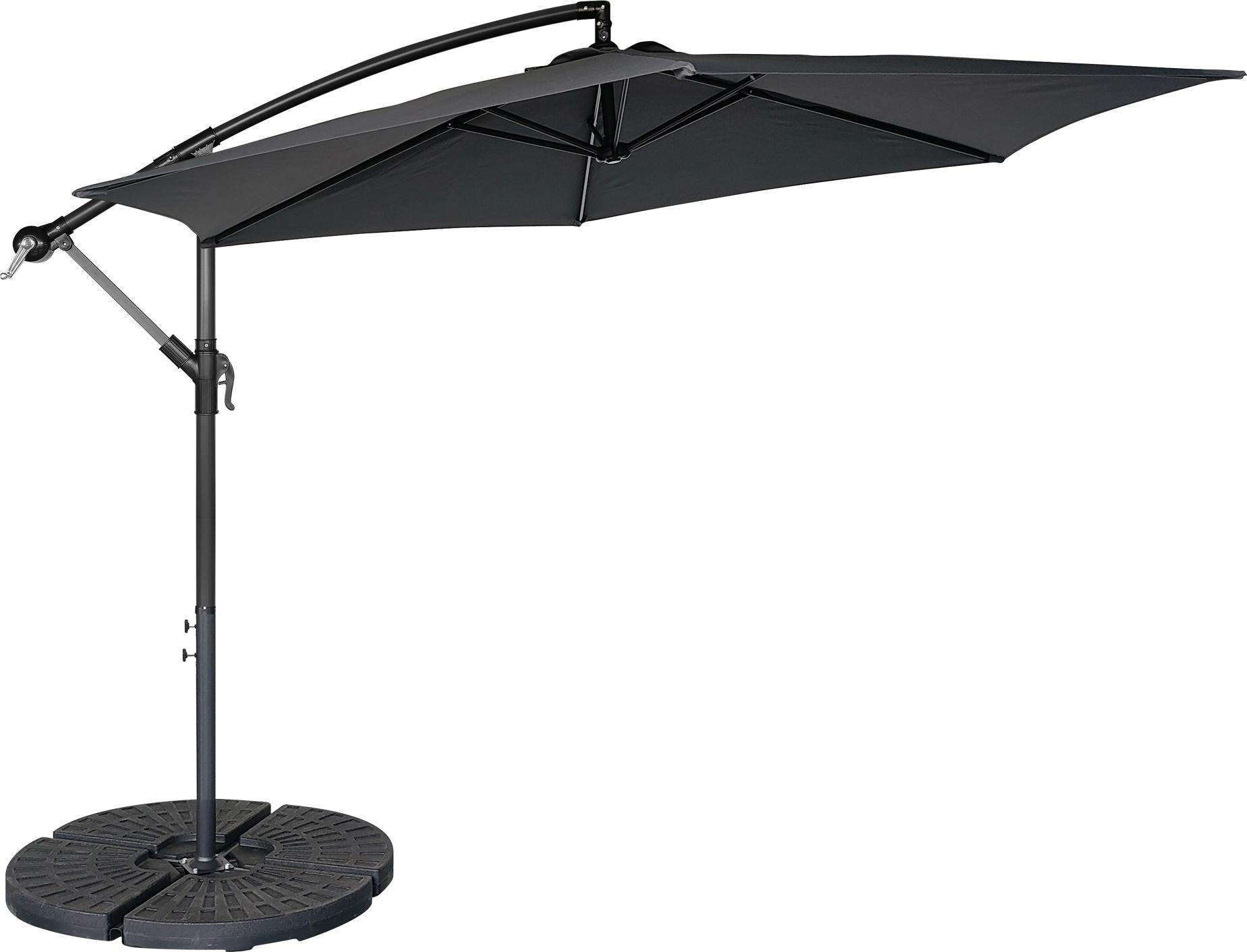 Garten Sonnenschirm Houseland Tynex 300 cm dunkelgrau