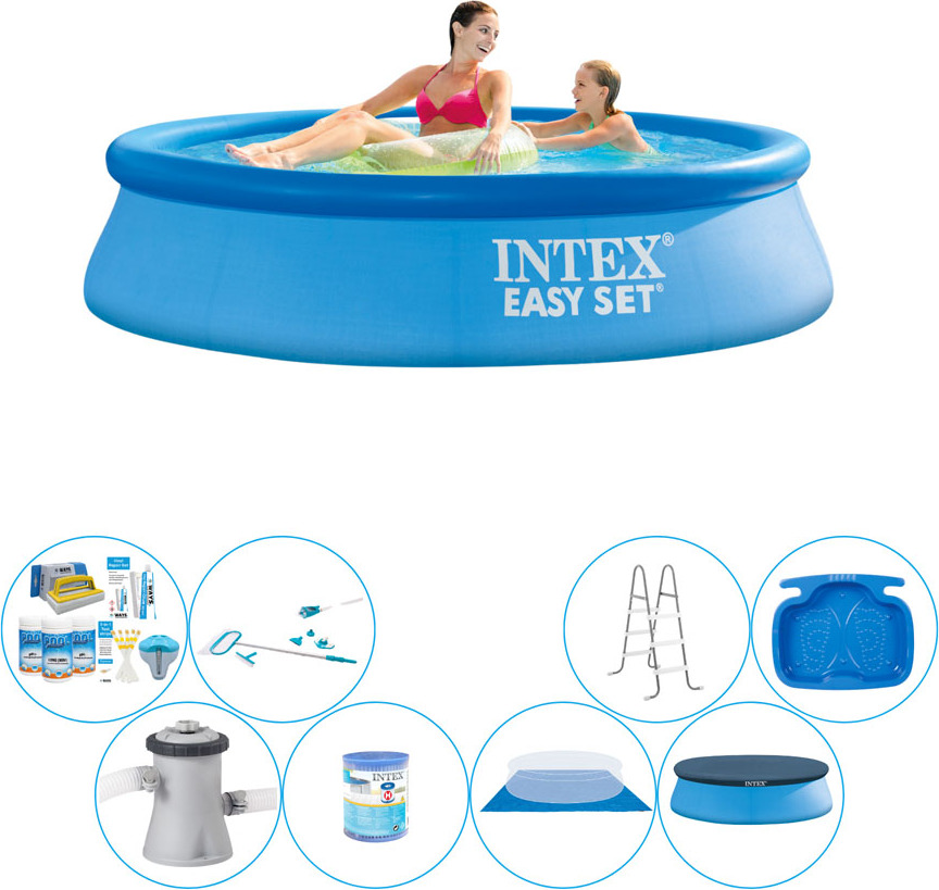 Komfortný balík pre bazén - Intex Easy Set Round 244x61 cm