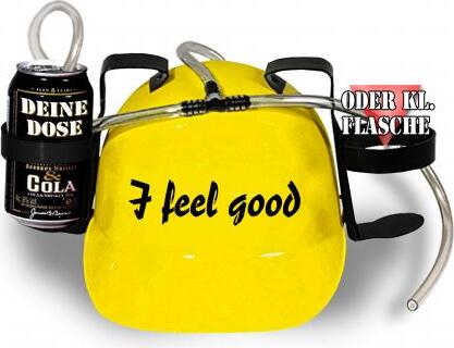 HSK Trinkhelm Spaßhelm mit Print - i feel good - 51611 Color - gelb