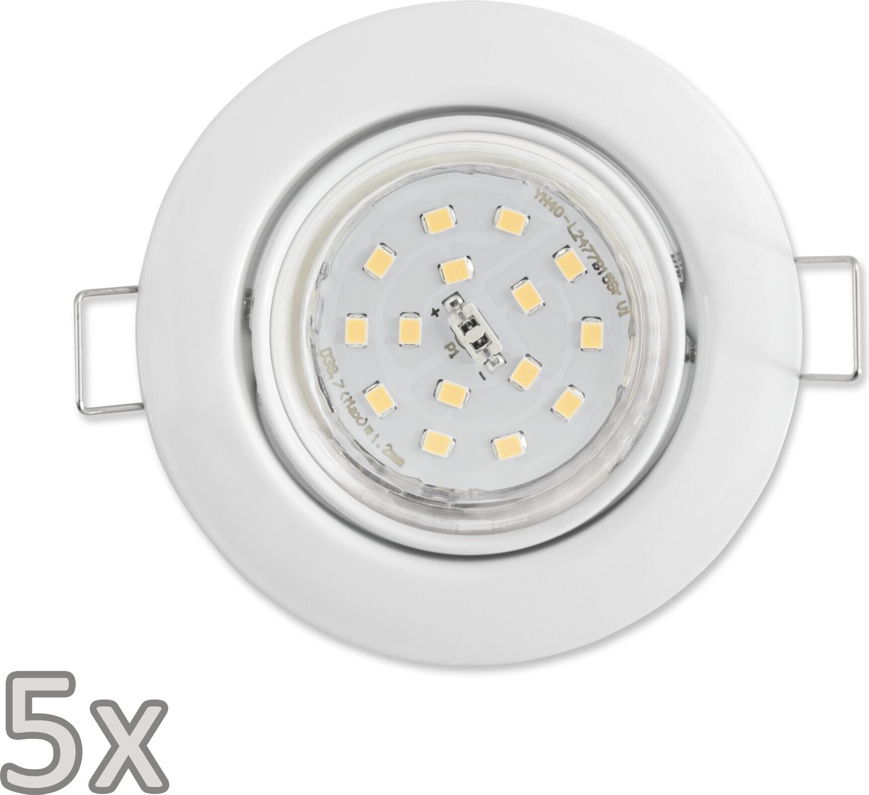 Einbauleuchten-Set McShine, 5xRahmen, 5xLED-Strahler, GU10, 5W, 500lm, weiß 1452952