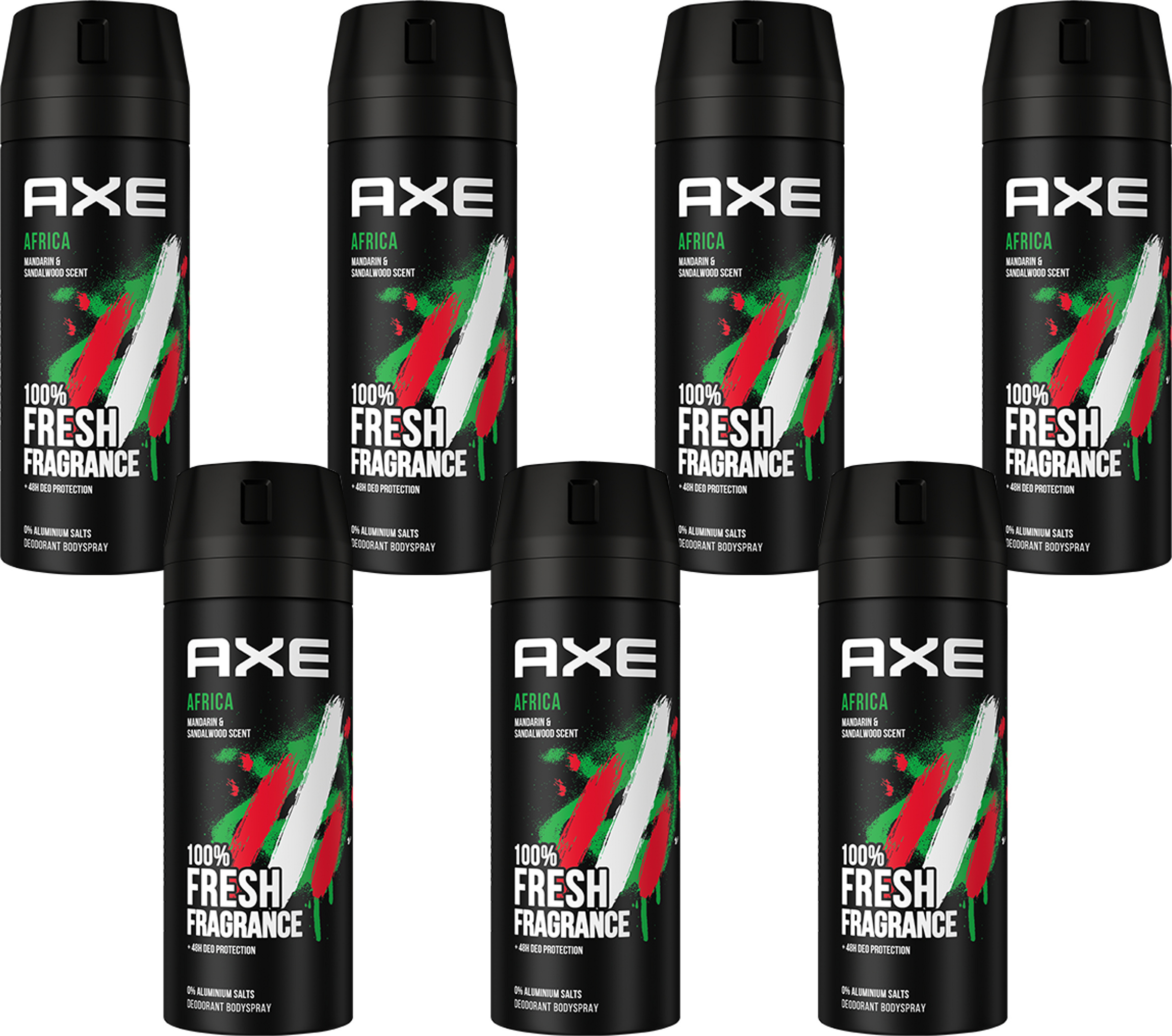 AXE Bodyspray Africa 7x 150ml Deospray Deodorant Männerdeo Deo für Herren Männer Men ohne Aluminium 8710447497258
