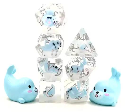 Foam Brain Games Würfelset RPG blau - Rollenspiel Würfelset