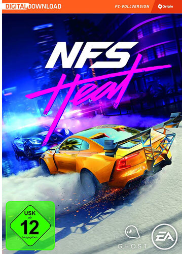 Need for Speed Heat - PC na stiahnutie (kód v krabici), Streetracing akcia s otvoreným svetom, policajnými naháňačkami a režimom kariéry Nemecká verzia