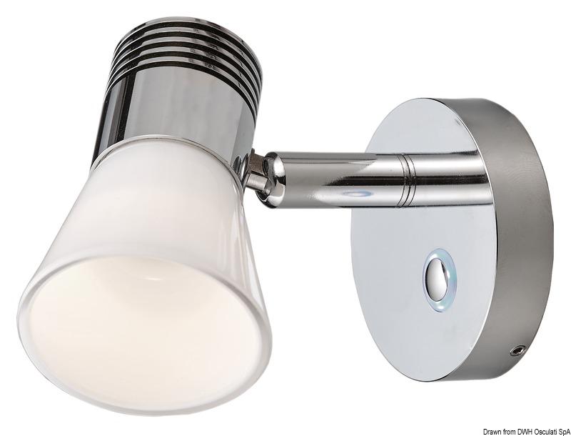 Dimmbares LED Licht Aluminium und Glasdiffusor - Osculati 13.439.56