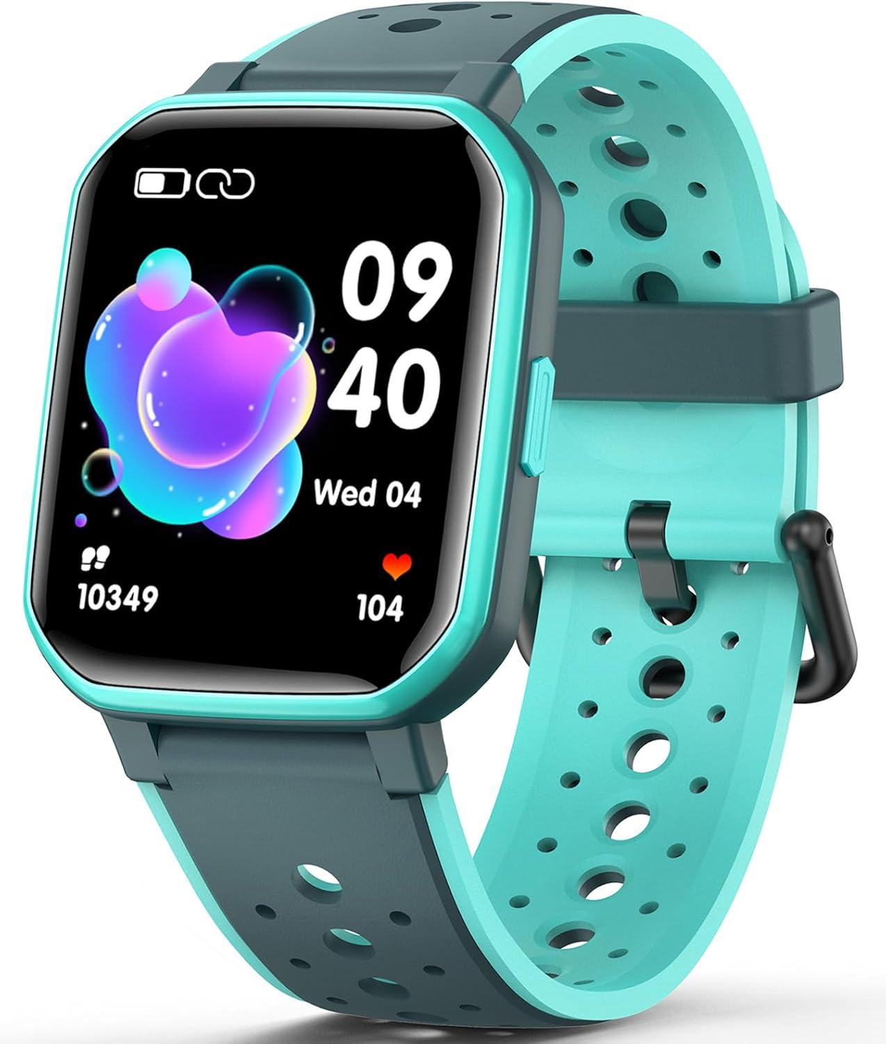 JOYELE Kinder-Smartwatch mit Fitness-Tracker, 19 Sportmodi, Herzfrequenz- & Schlafmonitor, IP68 Wasserdicht, Benachrichtigungen