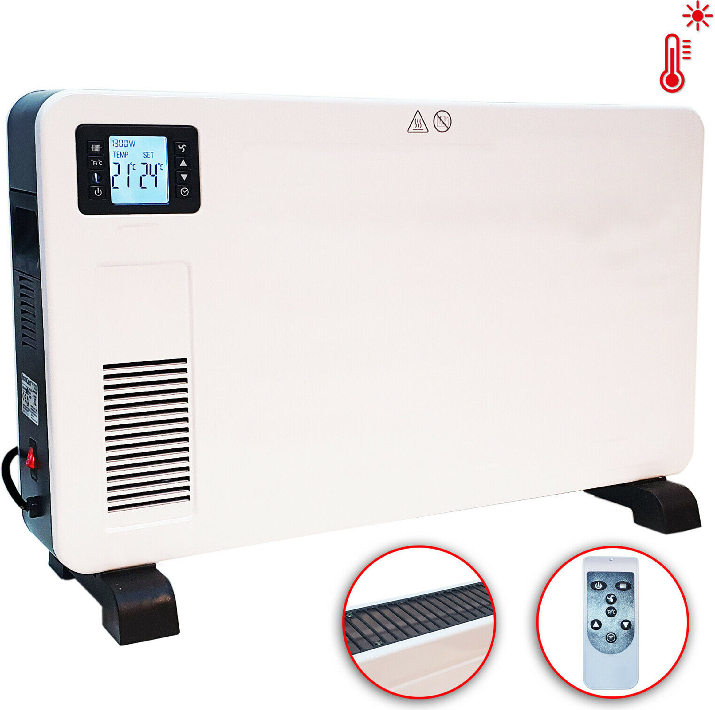 DMS® Elektroheizung Konvektor Heizgerät Heizkörper Elektroheizer Heizung EHK-230