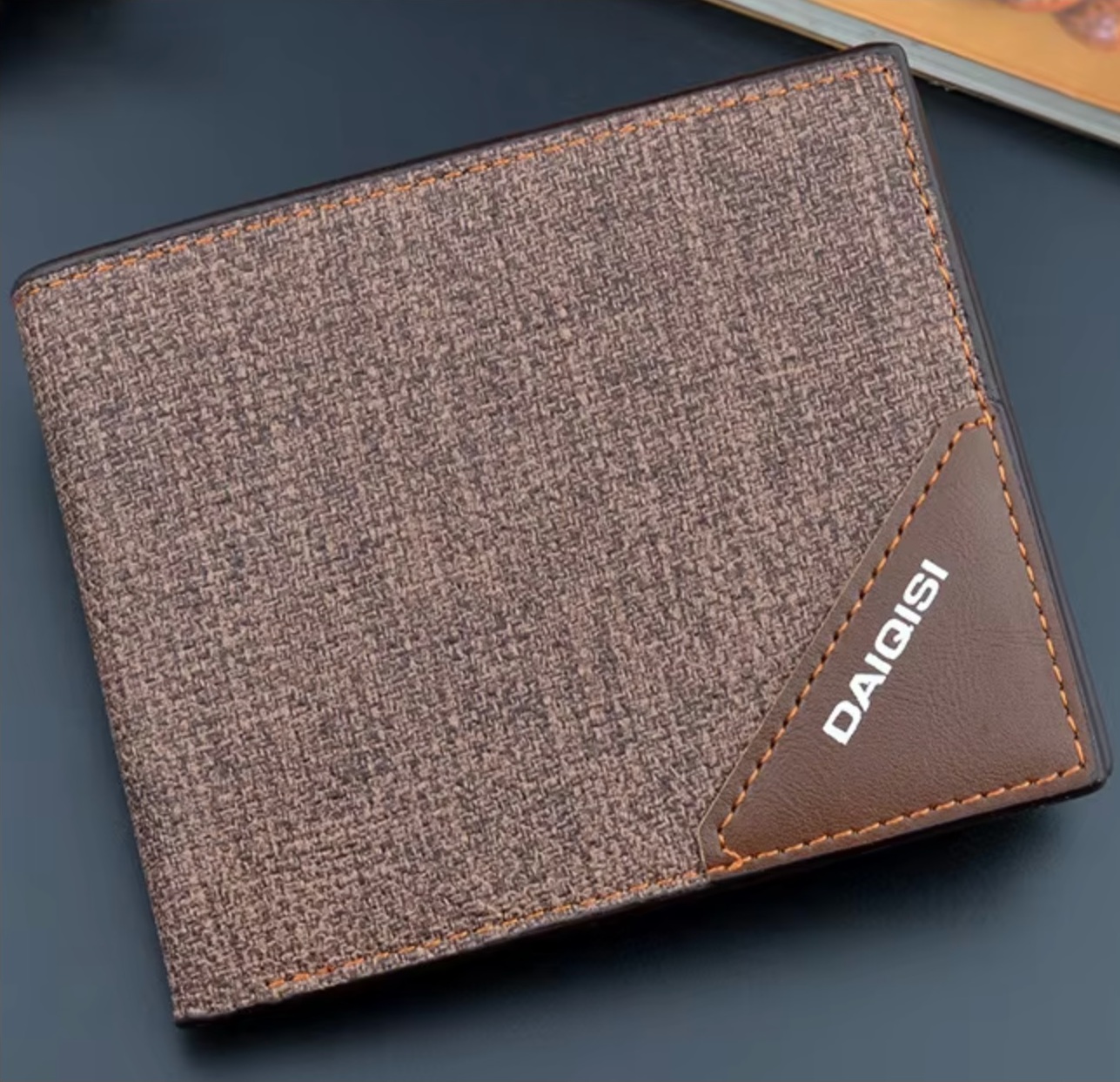 Herren Geldbörse Daiqisi Harold - Stilvolle Braun Synthetikleder Geldbörse KP35474