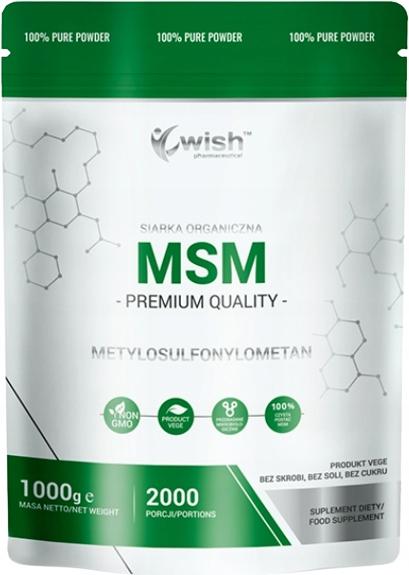 WISH MSM Organischer Schwefel für Gelenke, Knochen, Haare, VEGE 1 kg