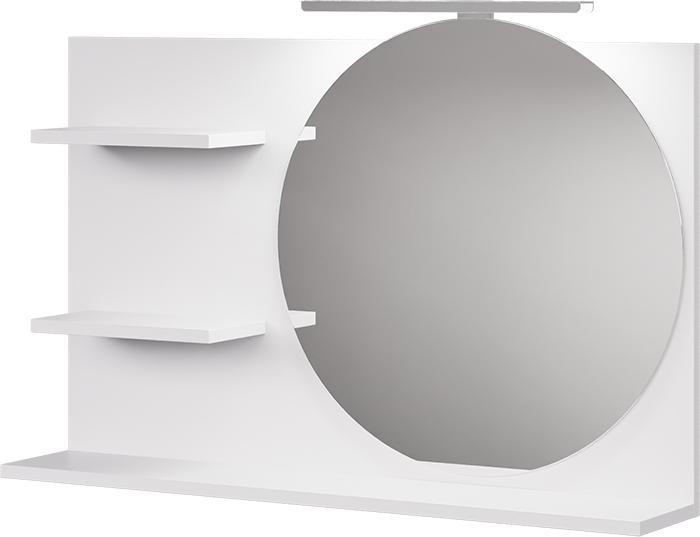 Spiegelregal Vicco Avena Weiß 80 x 50 cm mit 3 offenen Fächern, Model 58559