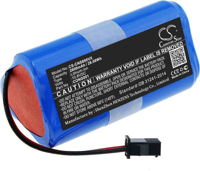 TECHTEK Akku Kompatibel mit [Cecotec] CONGA 750, CONGA 890 Slim, CONGA Slim, CONGA Slim 890, CONGA Slim 890 Wet, CONGA Slim Wet, CONGA Wet, für [Sen CONG0001, SRX 3101