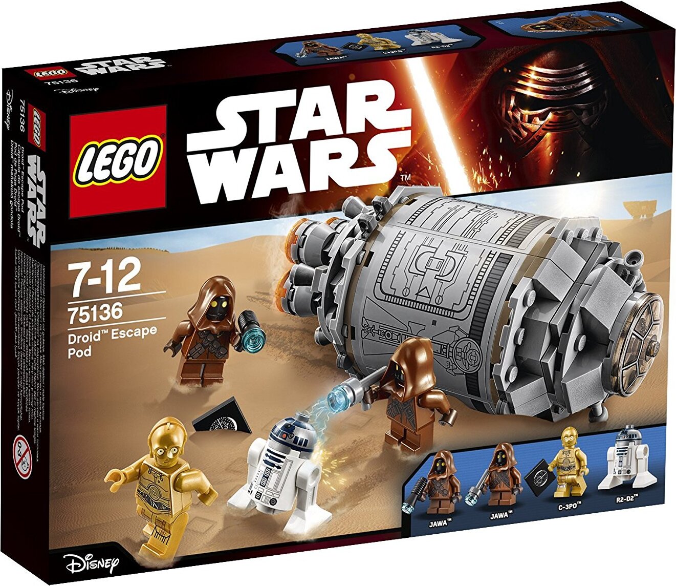 LEGO Star Wars Droid Escape Pod, Stavebnica, 7 rok / roky, 197 kusov