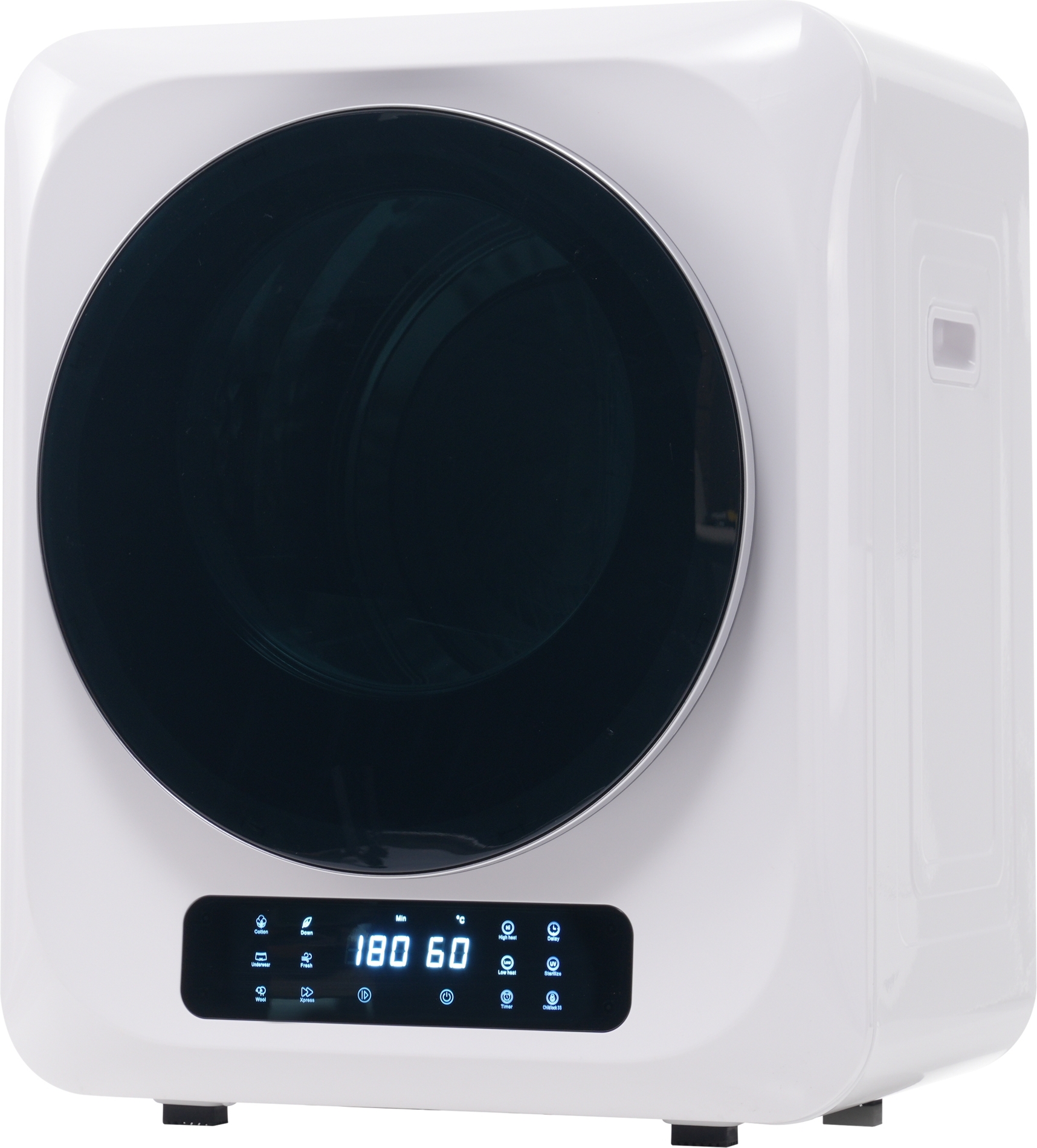 Merax Mini-Wäschetrockner Ablufttrockner mit UV-Sterilisation und LED-Display, Belüfteter Trockner mit Timer und 6 Programme, freistehend/hängend, 2,5 kg ES315068WAA