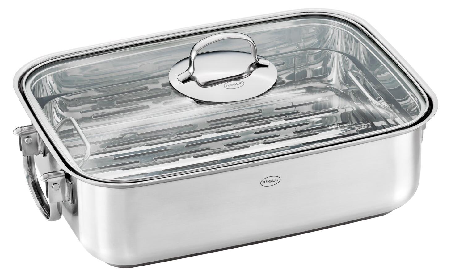 RÖSLE "RÖSLE Bratreine Bräter rechteckig mit Deckel 37 x 27 cm" 132055