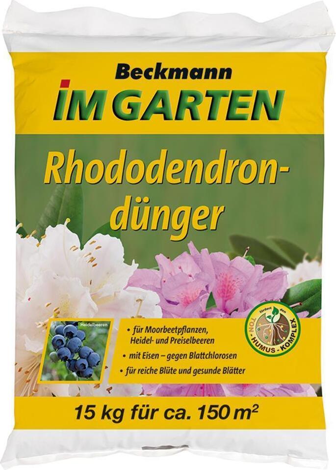 Beckmann Rhododendrondünger 15kg Moorbeetpflanzendünger Azaleendünger 10.306