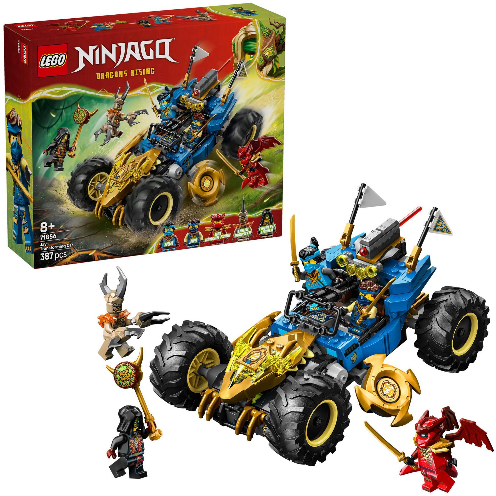 LEGO NINJAGO Jay a jeho transformačné auto, Stavebnica, 8 rok / roky, Plast, 387 kusov, 607 g