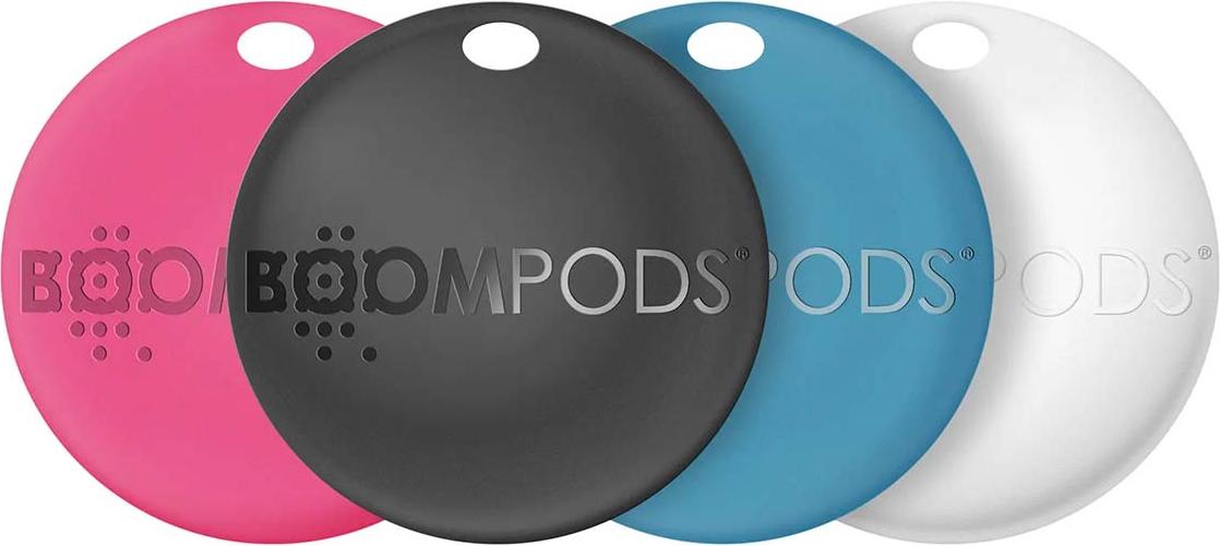 Boompods Boomtag, Položka, Sledovacie zariadenie, Čierna, Modrá, Ružová, Biela, Vode odolné, IPX5, Find My