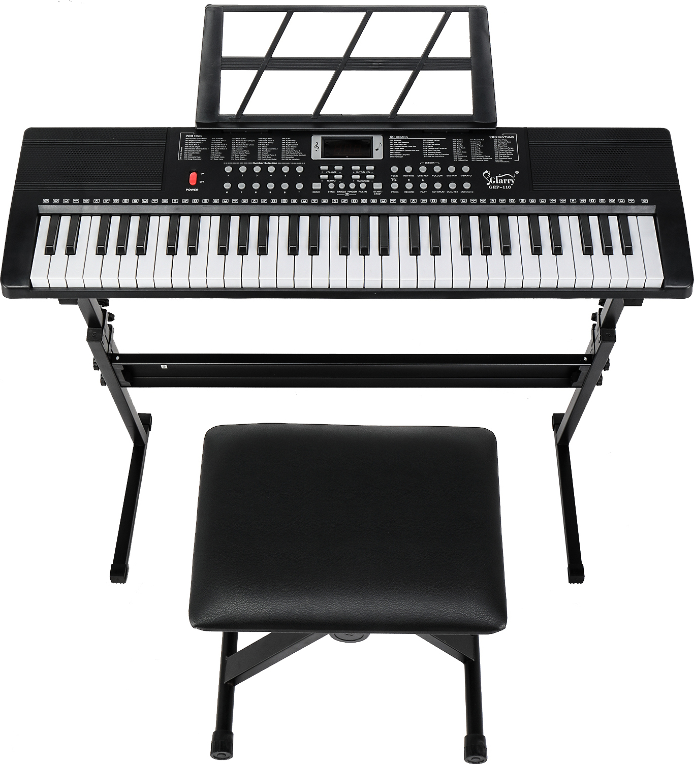 Tastiera Elettronica Con Funzione Split 3 Modalità Di Insegnamento Tastiera Pianoforte A 61 Tasti Con Doppi Altoparlanti Nero