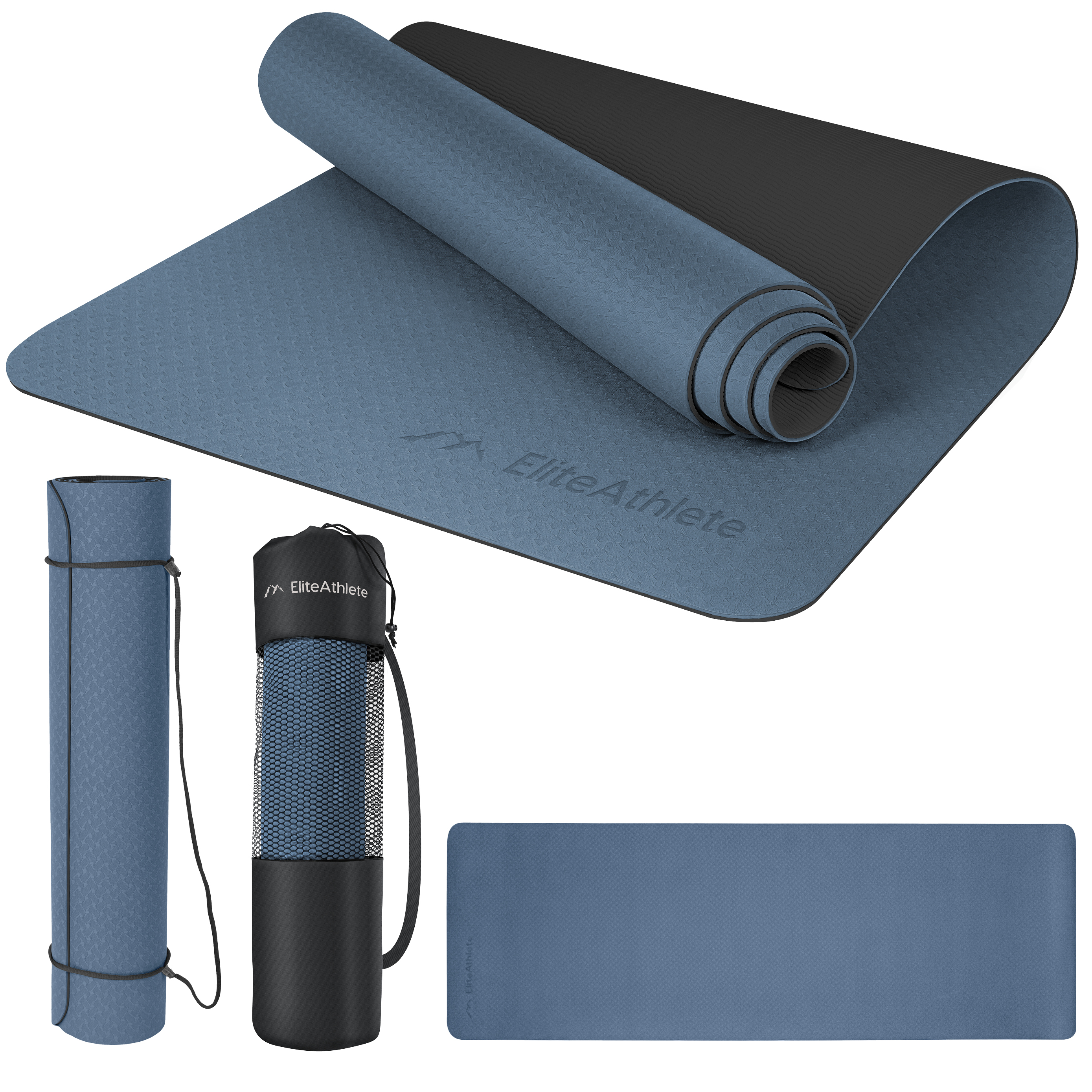 Technofit Fitnessmatte Bodenschutzmatten Unterlegmatten für Fitnessgeräte,  Sportmatte schwarz