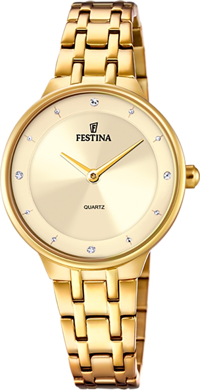 Festina dámske náramkové hodinky z nehrdzavejúcej ocele zlaté Fashion D2UF20601/2