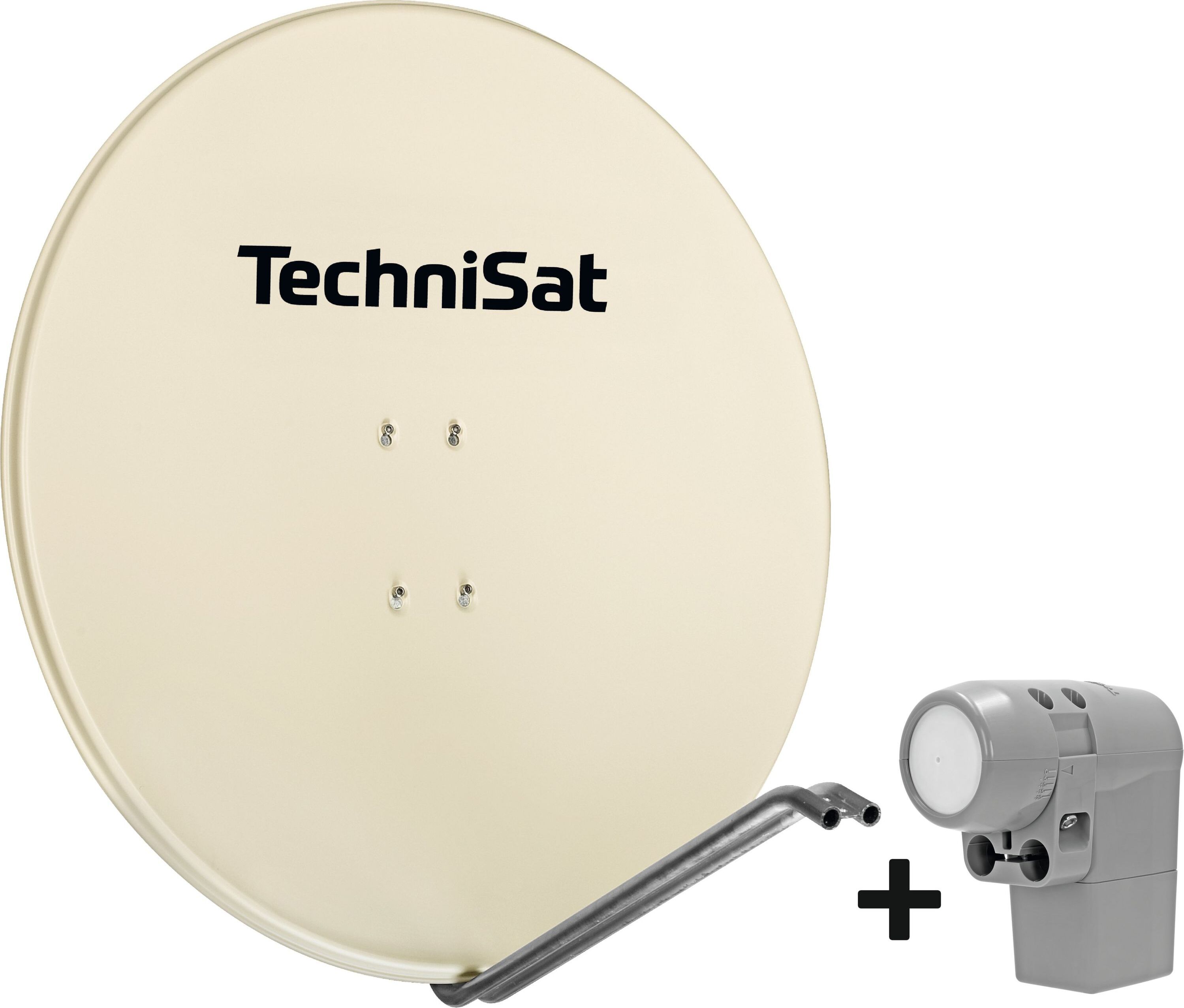 TechniSat SATMAN 850 PLUS | Satellitenschüssel mit Quattro-Switch-LNB | rot 6085/9980