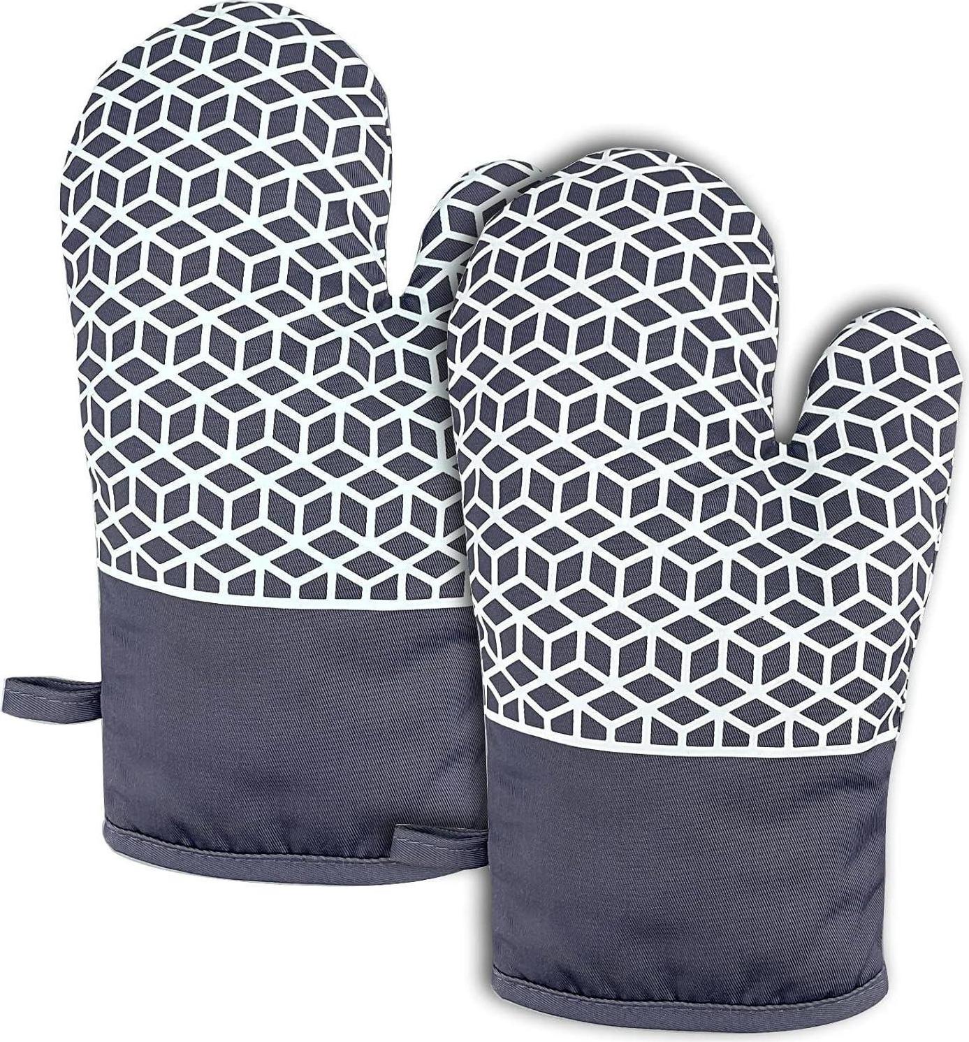 Ofenhandschuhe Hitzebeständig – 30 Cm Lang, Silikon Mit Baumwollfutter – Bis 240°C, Rutschfest, Wasserdicht – Für Backen, Grillen & Kochen