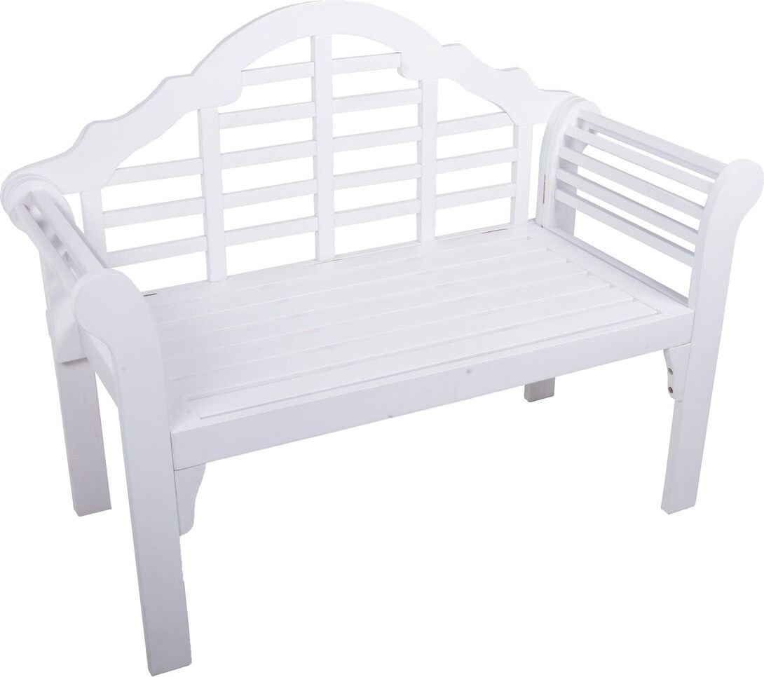 Bank PATTAYA: Klappbare Eleganz ausEukalyptusholz in Weiß