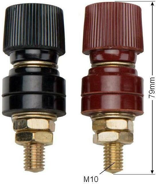 Tivendis Hochlast Polklemme Polklemmen Schraubklemmen Lautsprecher Klemmen Prüfklemme M10 Rot