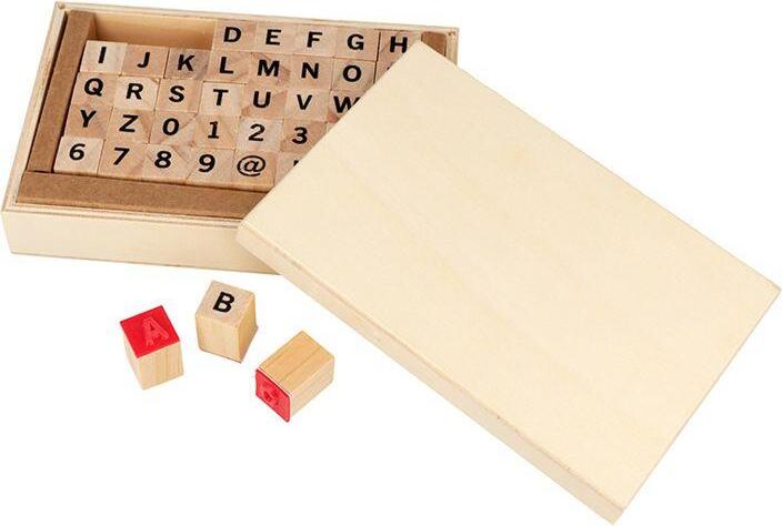 Artemio Set mit 40 Alphabet Holzstempeln 11001