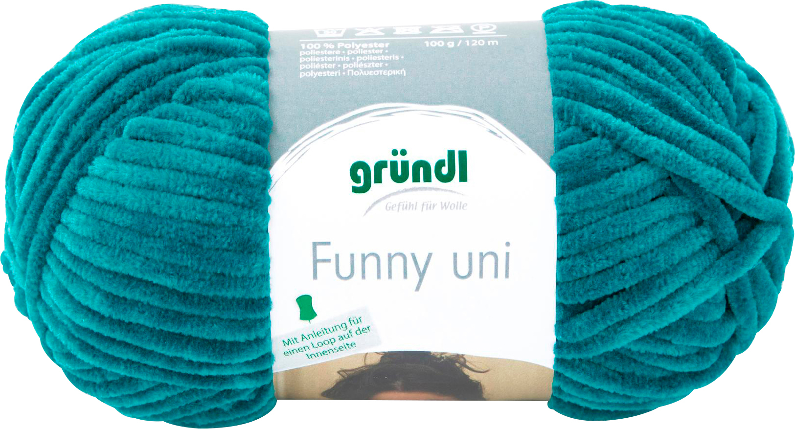 Gründl Funny Uni, 100g Chenillegarn, Chenillegarn, Wolle & Garne