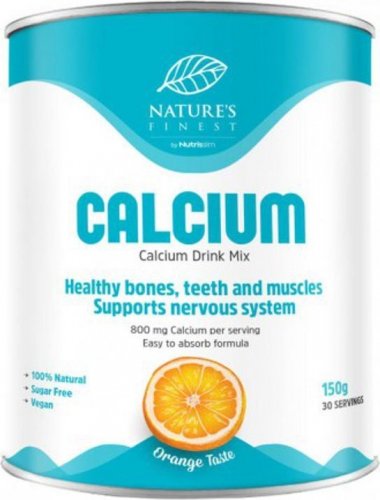nutrisslim Calcium - Pulver mit Kalziumcitrat, Kalziumlactat - für normale Knochen - 150 g 5490