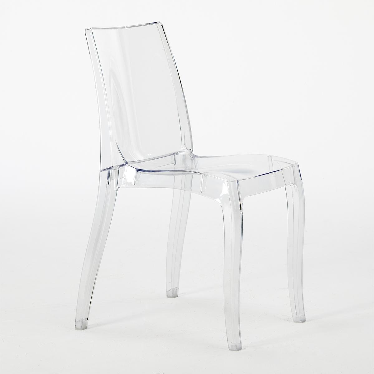 18er Set Cristal Light Grand Soleil transparente Stühle Bars und Restaurants - Transparent